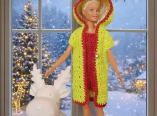 Háčkovaný obleček pro panenku Barbie – Komplet